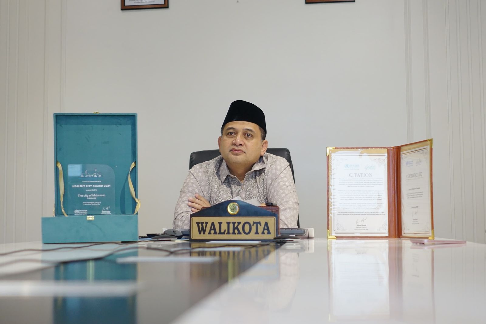 Baru Sebulan Dilantik, Munafri-Aliyah Raih Penghargaan Pertama dari WHO