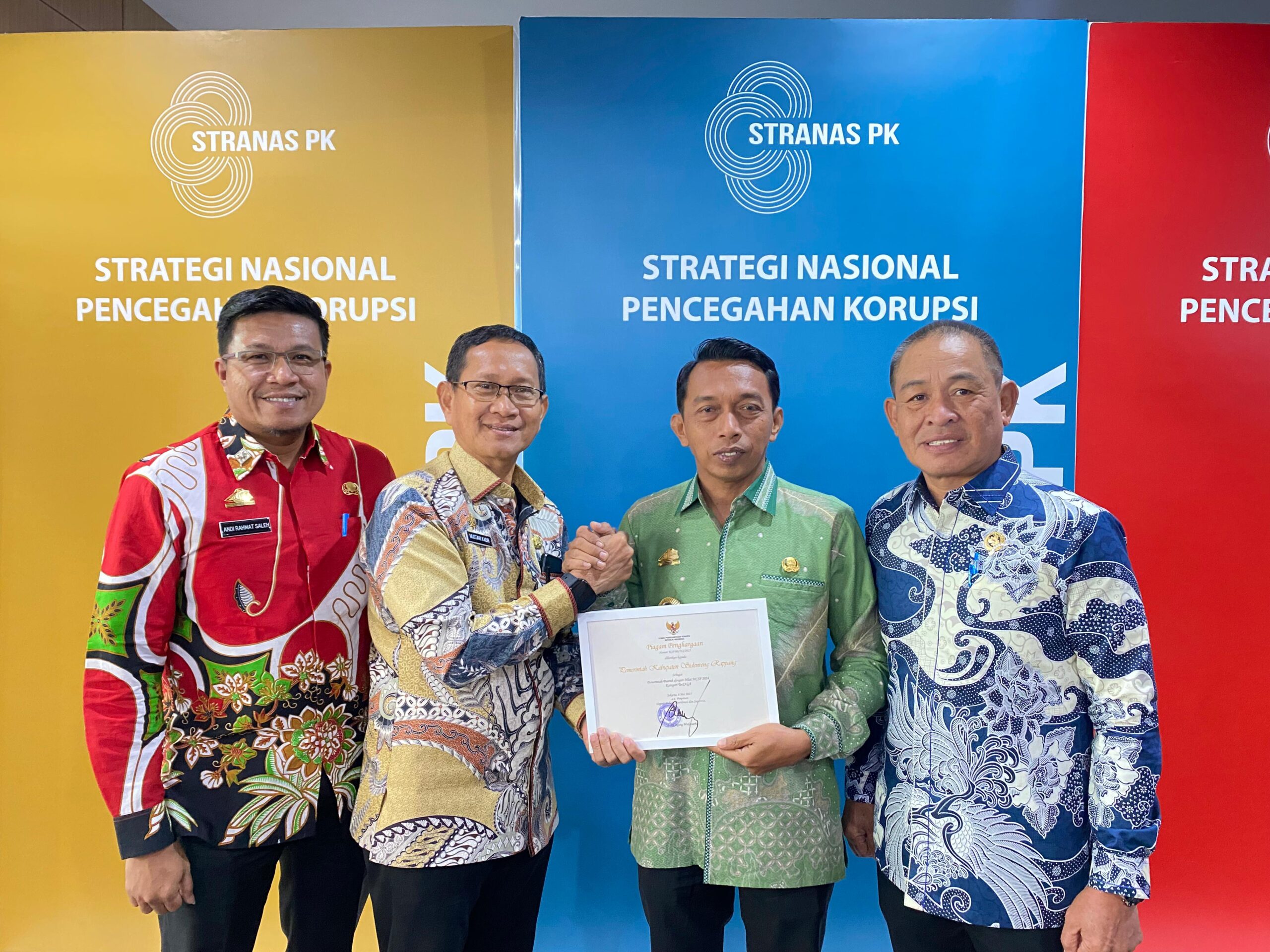 Kabupaten Sidrap Raih Penghargaan Dari KPK