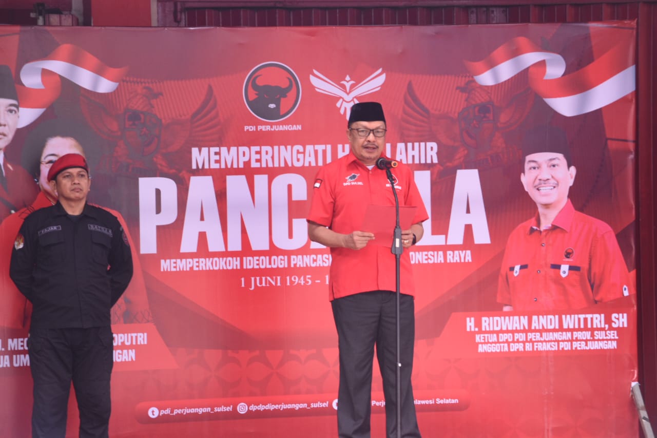 PDIP Sulsel Gelar Diskusi Kebangsaan dan Upacara di Harlah Pancasila