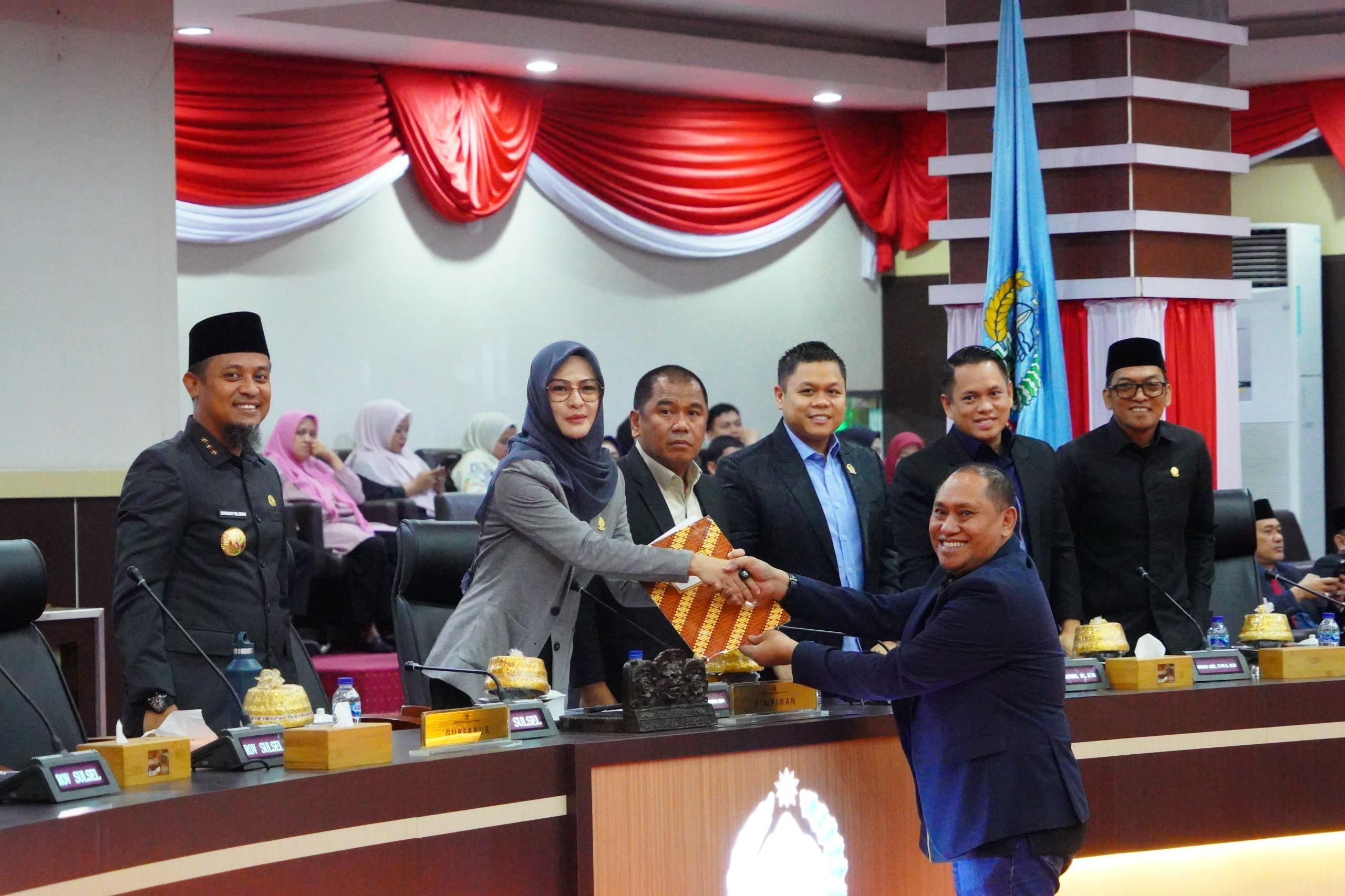Tok! DPRD Sulsel Setujui Ranperda Pertanggungjawaban APBD 2024