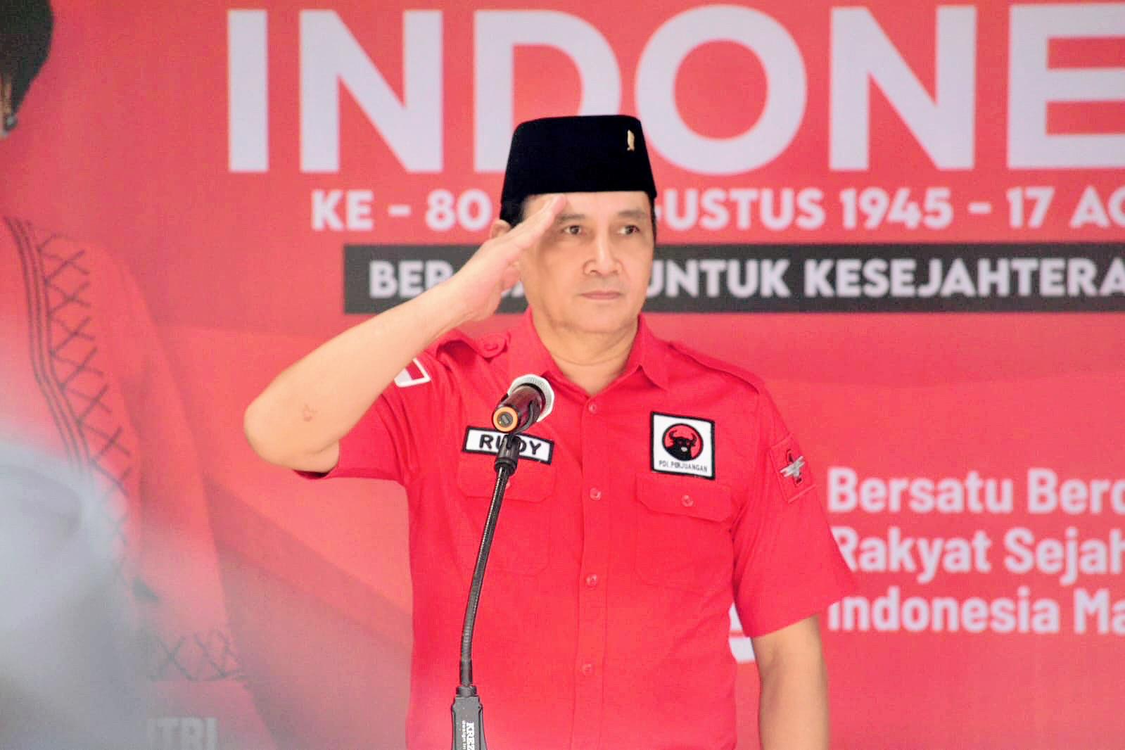 Rudy Pieter Goni Jadi Irup Upacara 17 Agustus di PDIP Sulsel
