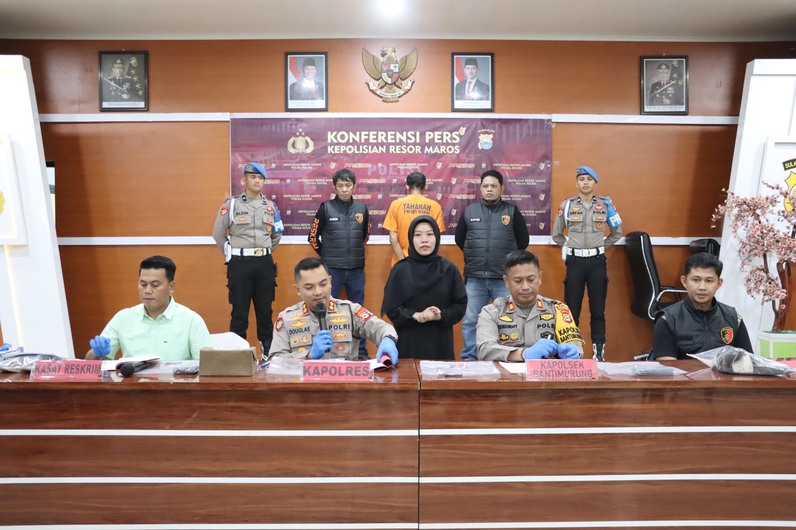 Polres Maros Ungkap Motif Asmara di Balik Pembunuhan Staf P3K Paruh Waktu di Taman Wisata Alam Bantimurung