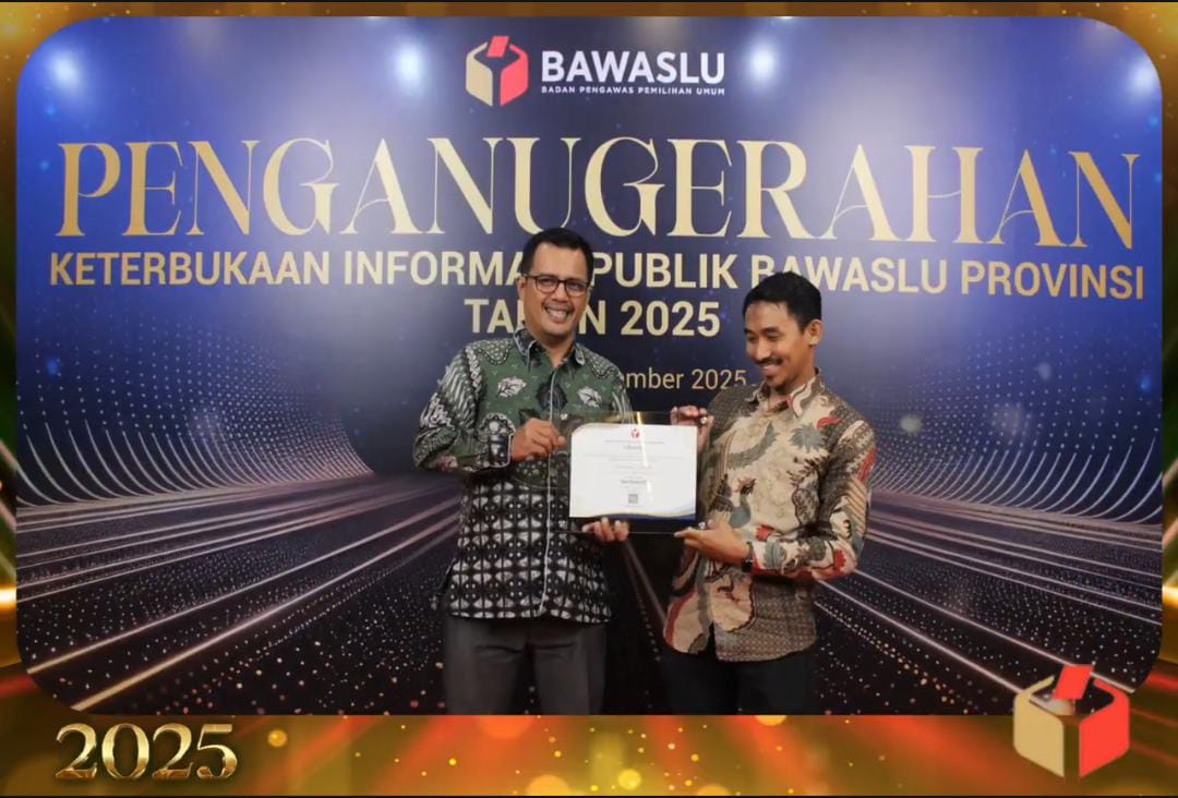 Bawaslu Sulsel Mampu Pertahankan Predikat Informatif dalam Ajang Penganugerahan Keterbukaan Informasi Publik