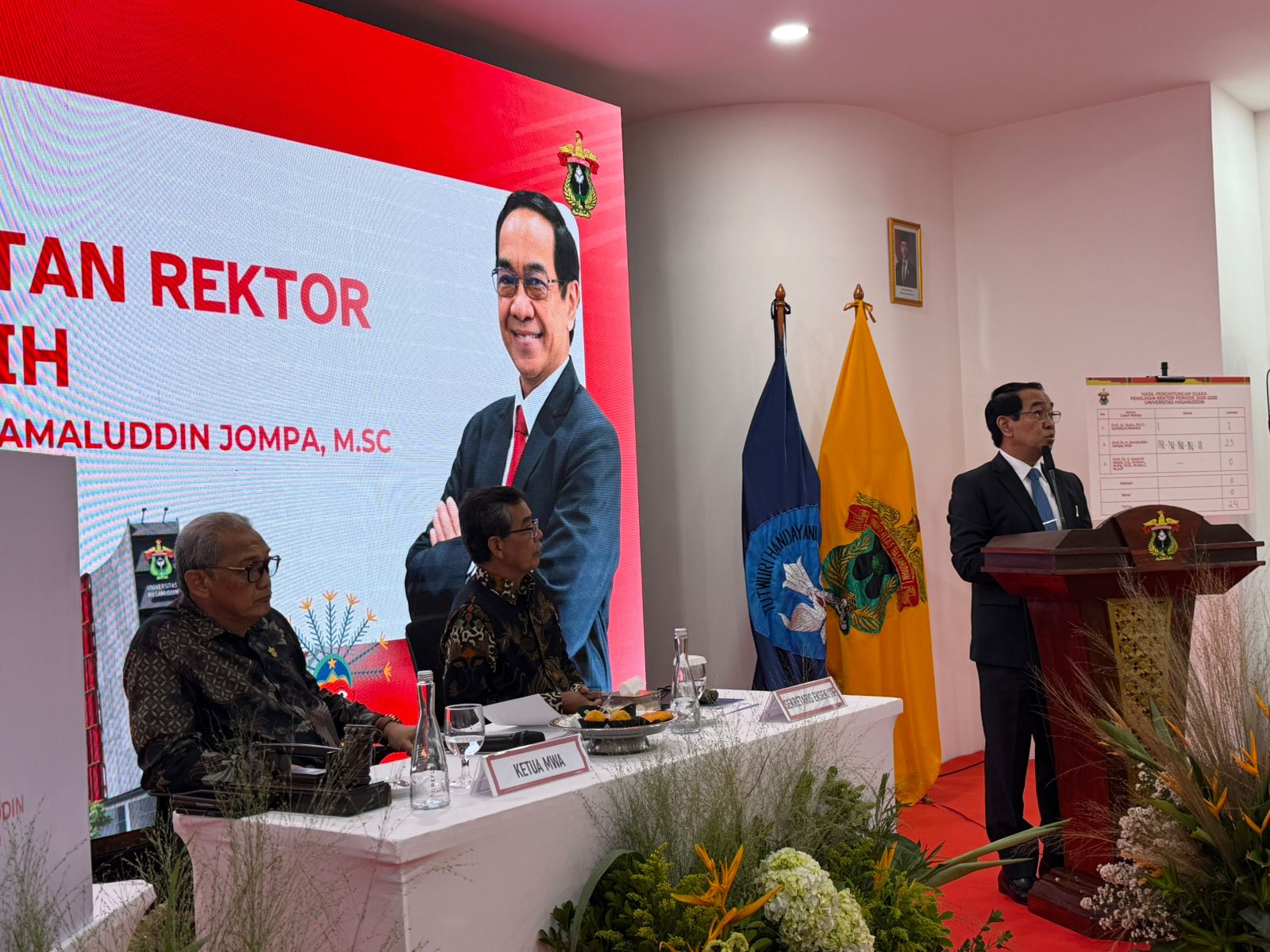 Prof JJ Terpilih Kembali Sebagai Rektor Unhas Periode 2025-2030