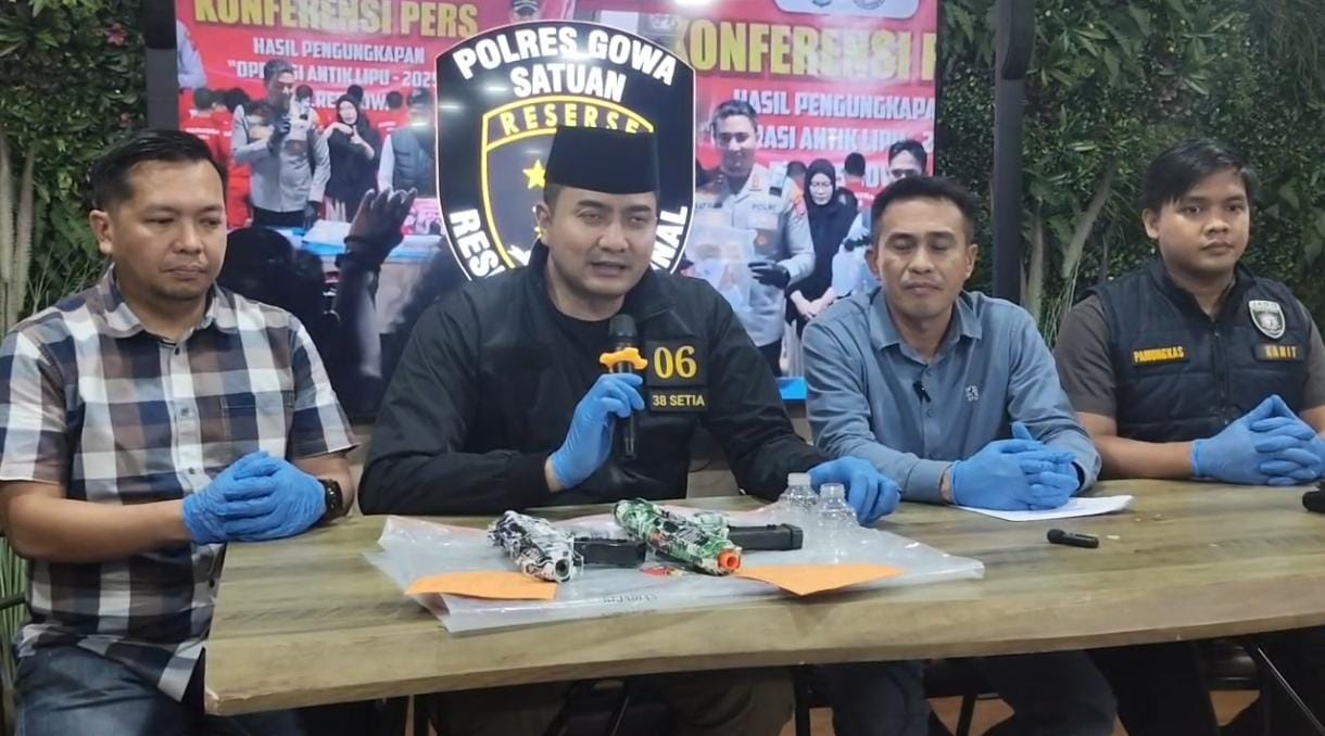 Polres Gowa Tangkap Dua Remaja Usai Nyaris Buta Ditembak Senjata Mainan