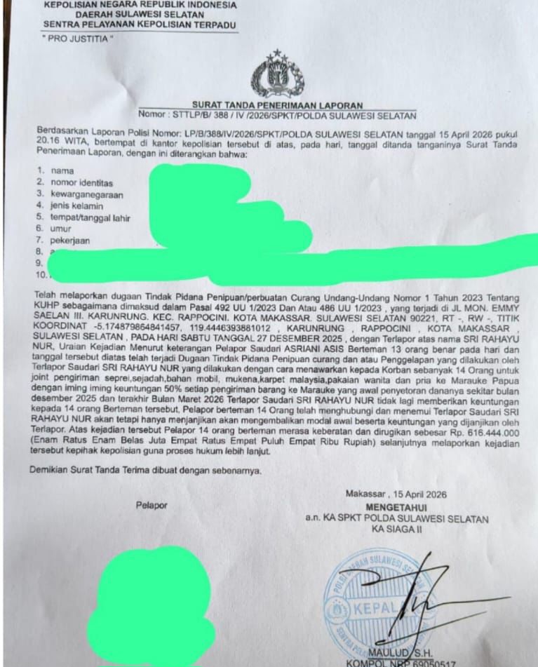 Modus Penipuan Pengiriman Barang Terjadi di Makassar, Belasan Orang Jadi Korban