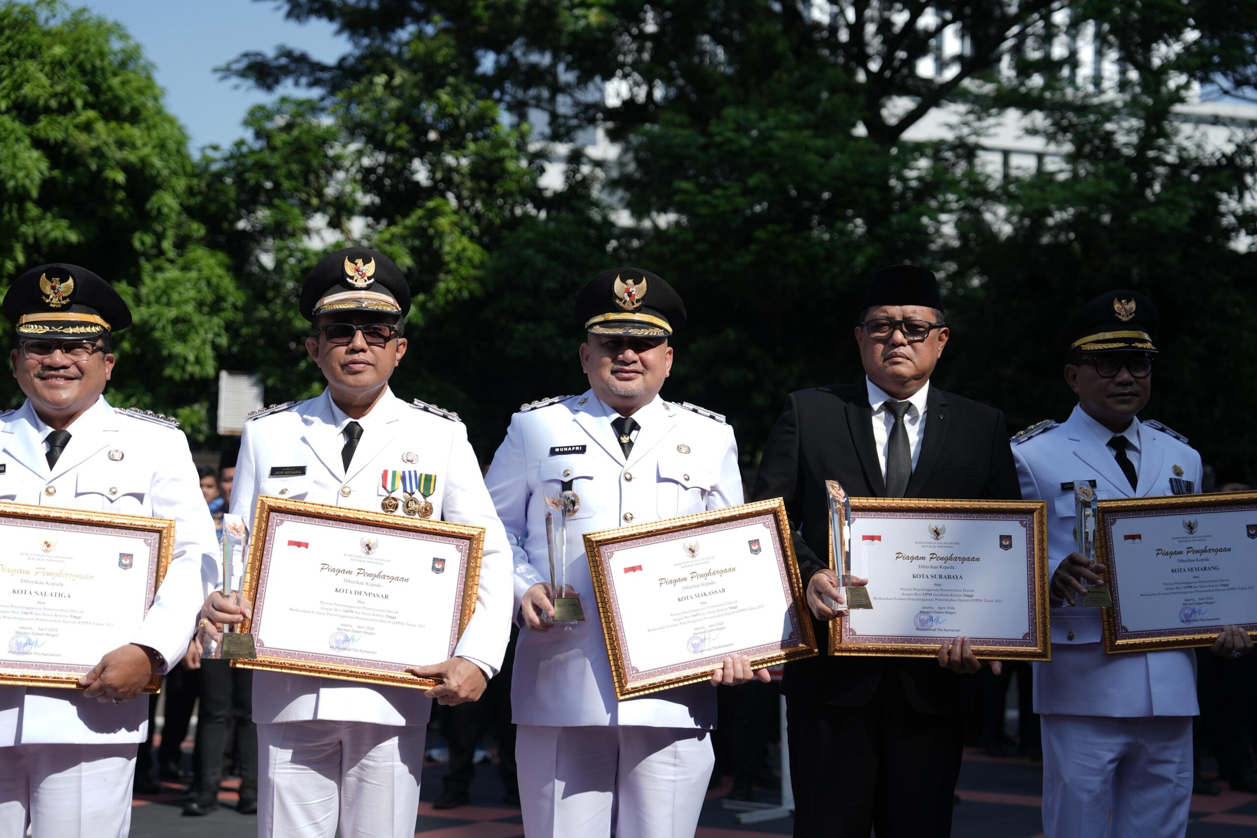 Di Hari Otda 2026, Kota Makassar Sabet Penghargaan Nasional Kinerja Pemerintahan Terbaik
