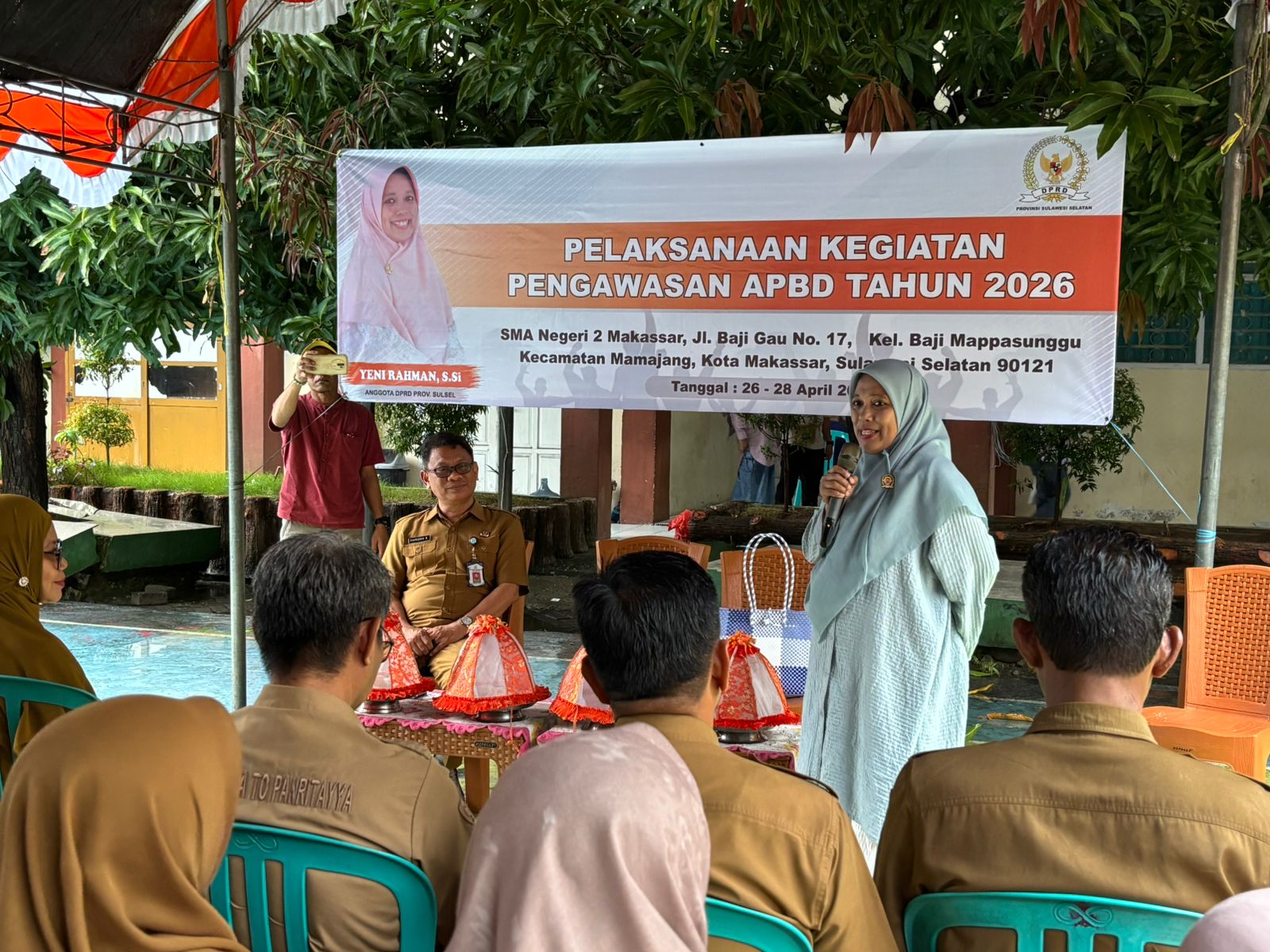 Yeni Rahman Awasi APBD 2025 di SMAN 2 Makassar: Soroti Masalah Zonasi dan Pemerataan Guru