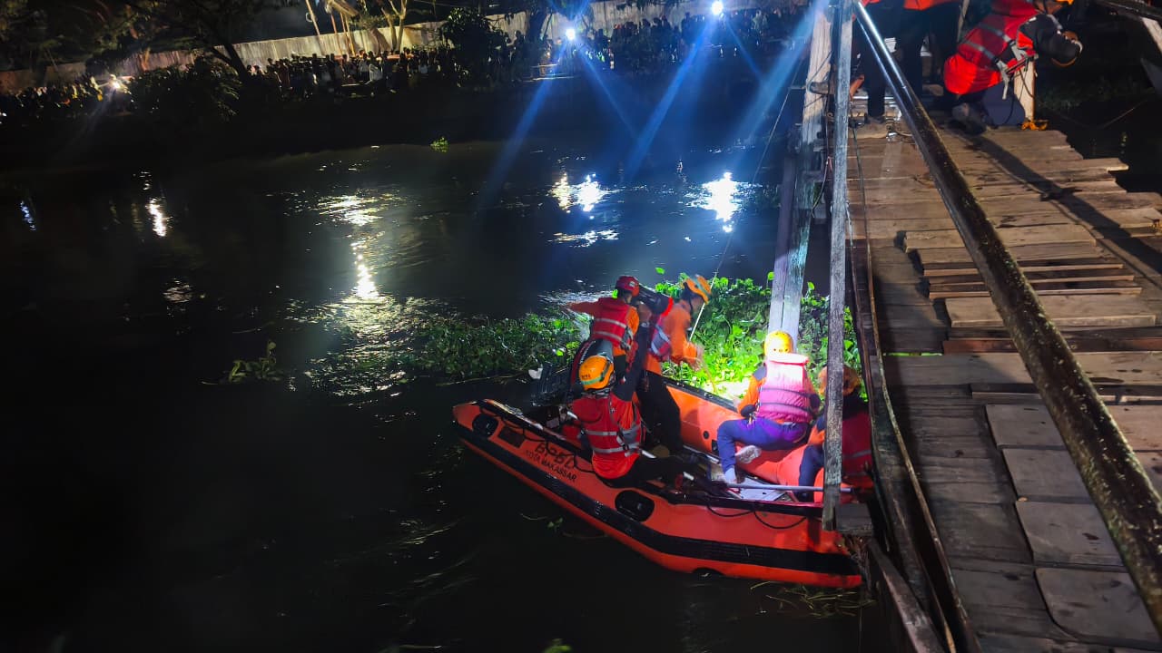 Nekat Melompat ke Kanal Pampang Makassar Usai Pesta Miras, Seorang Buruh Bangunan Hilang Terseret Arus