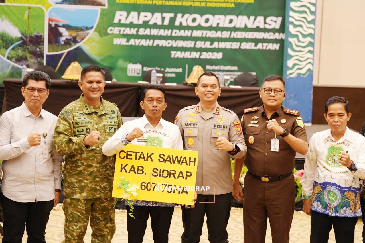 Cetak Sawah Baru di Sulsel, Langkah Bupati Sidrap Kejar Target 1 Juta Ton Gabah