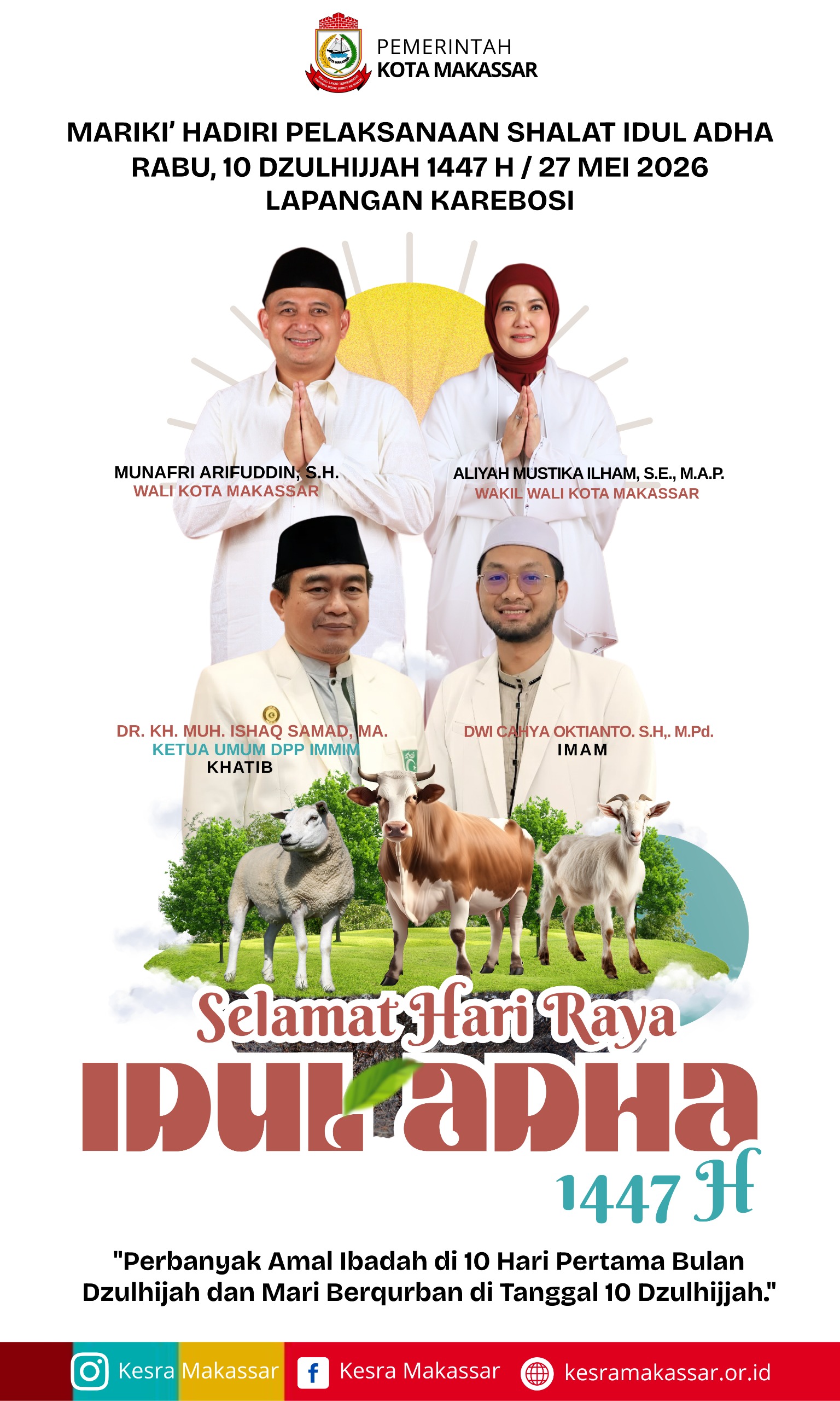 Lokasi Salat Idul Adha Makassar: Dipusatkan di Karebosi, Kurban Presiden di Masjid At-Taqwa