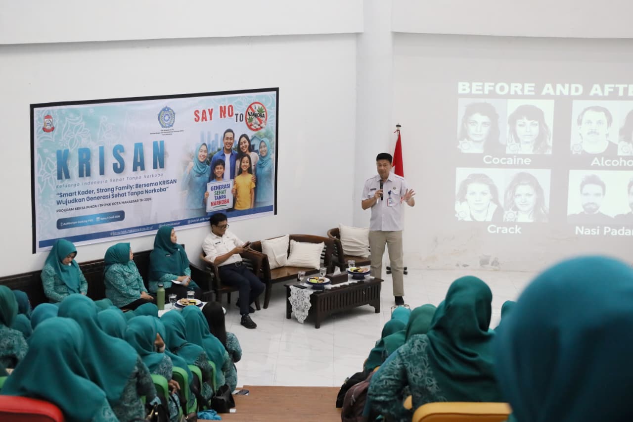 Tekan Kasus Narkoba Remaja, TP PKK Makassar Gencarkan Edukasi Indonesia Sehat Tanpa Narkoba