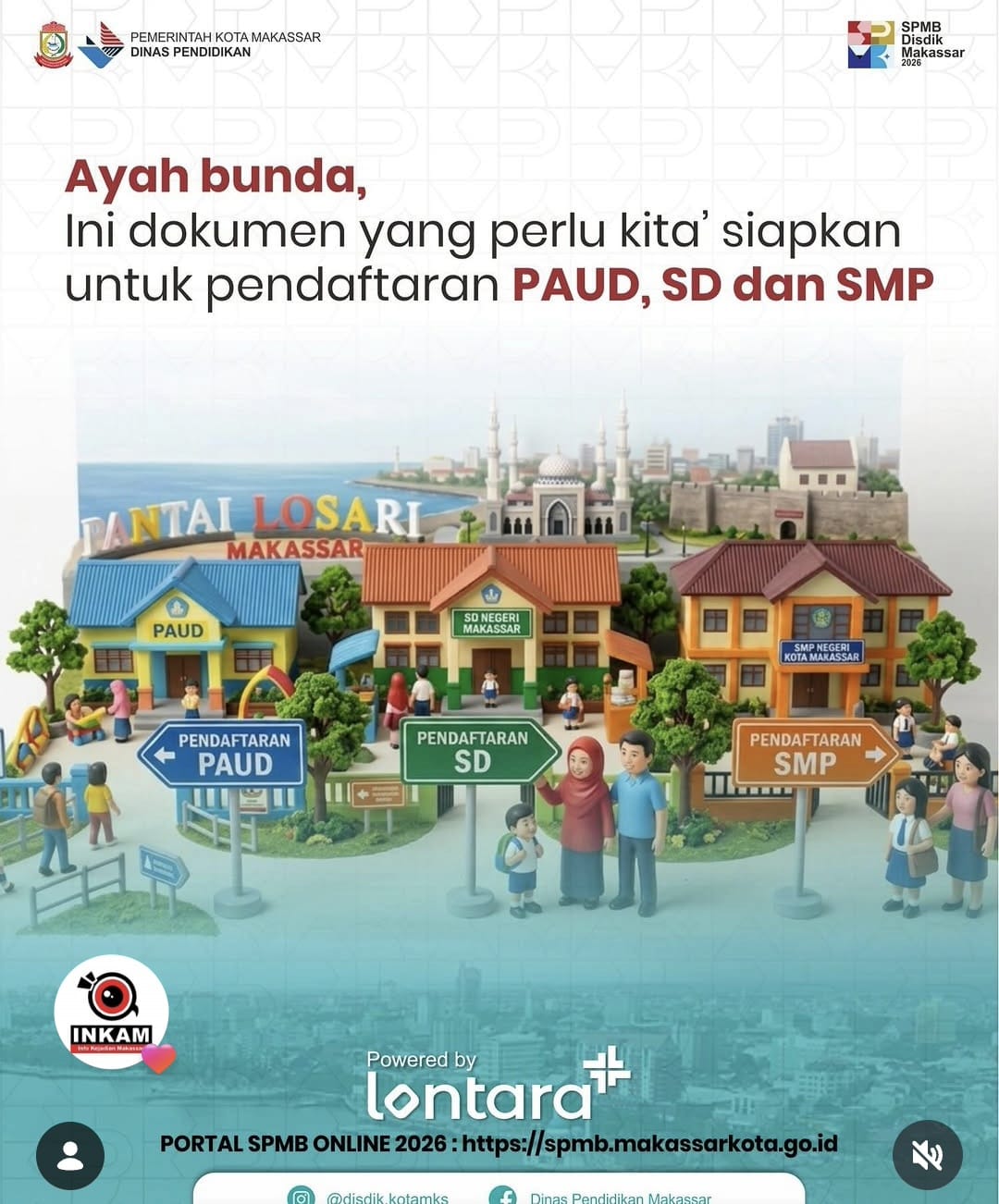 Siap-Siap! Pendaftaran SPMB Makassar 2026 Mulai 8 Juni, Ini Cara Buat Akun via Lontara+
