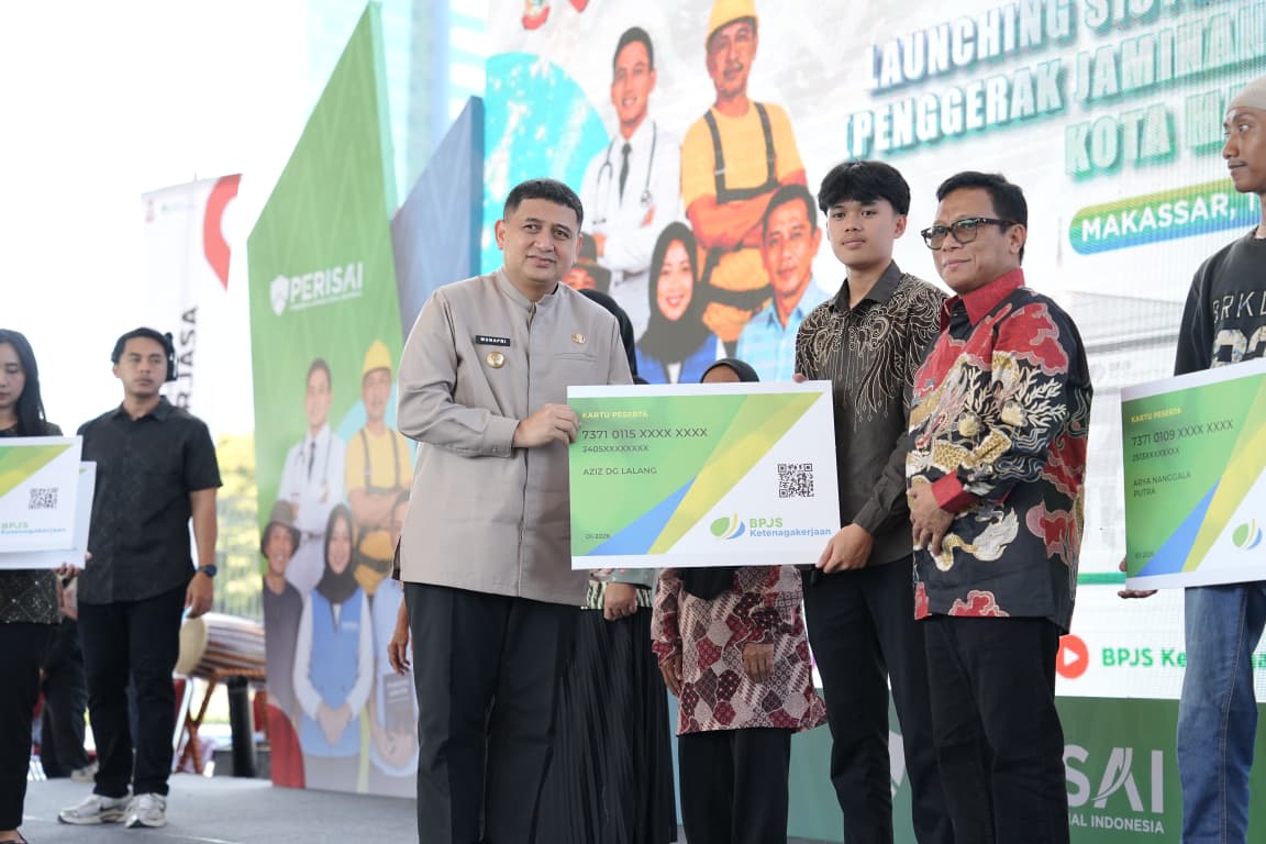 Komitmen Perlindungan Pekerja Rentan, Wali Kota Makassar Resmikan Program Makassar Berjasa