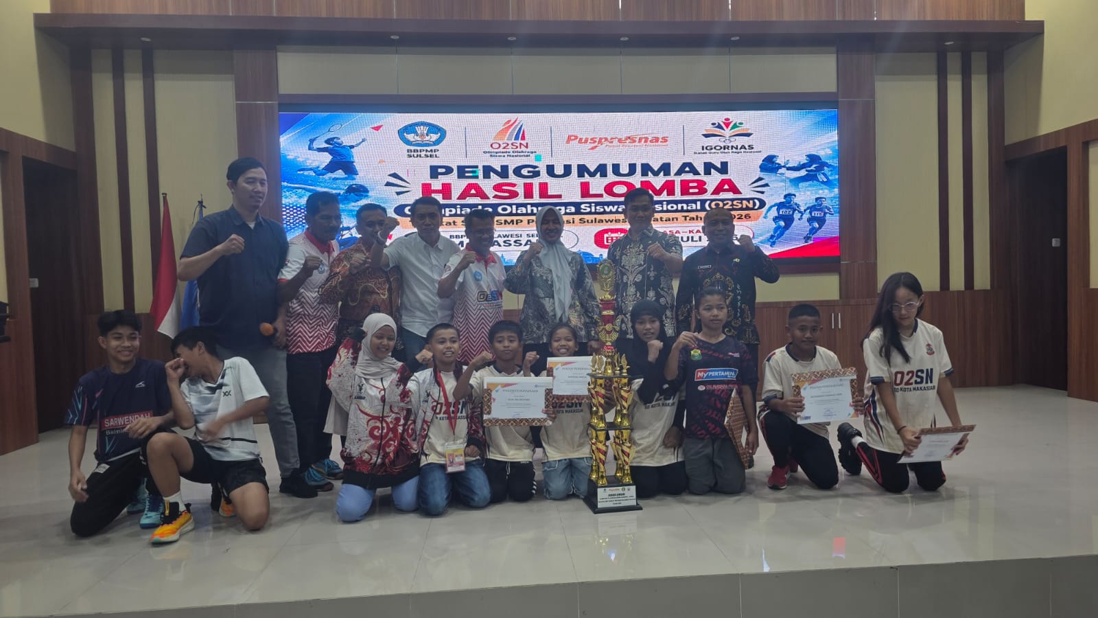Dominasi Sempurna! Kota Makassar Raih Juara Umum O2SN Tingkat Provinsi Sulsel 2026