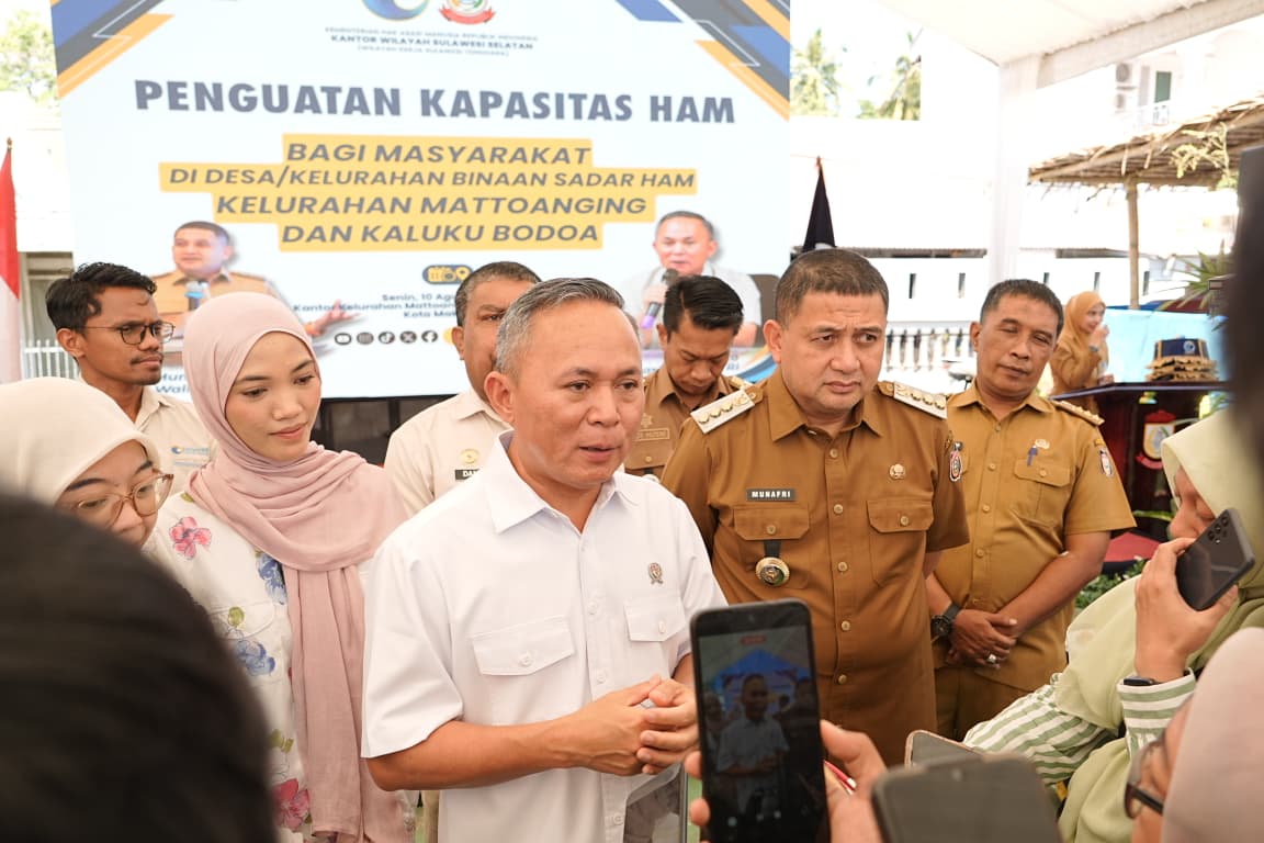 Kementerian HAM Tetapkan Dua Kelurahan di Makassar Jadi Percontohan Kelurahan Sadar HAM 2026