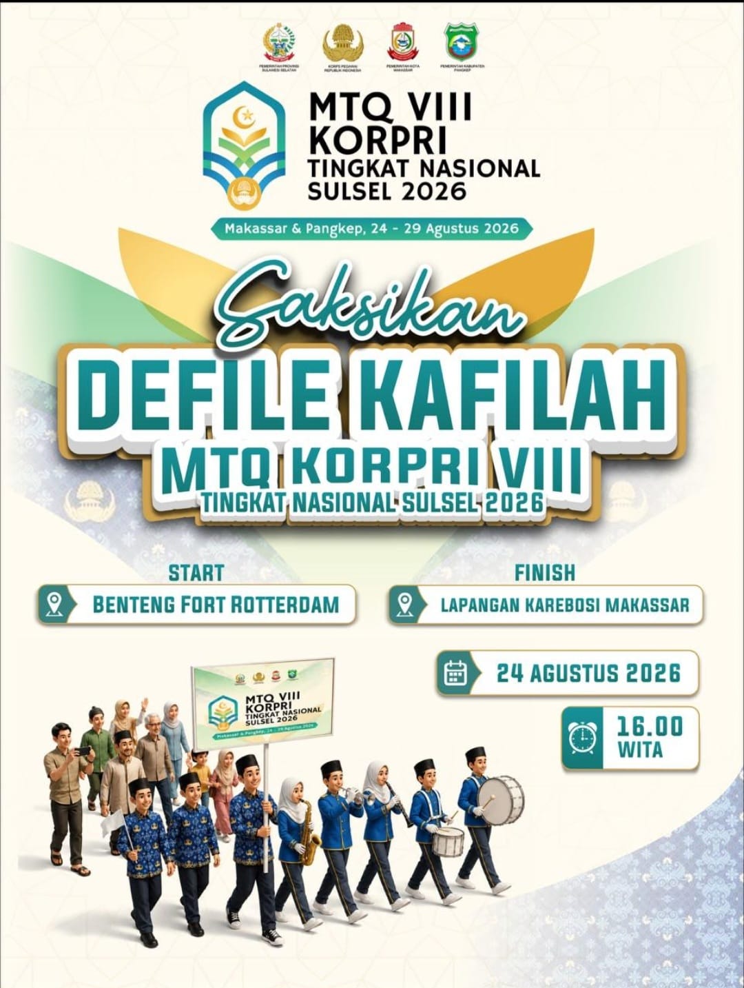 Sambut Ribuan Kafilah MTQ Nasional KORPRI 2026, Pemkot Makassar Siapkan 9 Venue dan Rekayasa Jalan