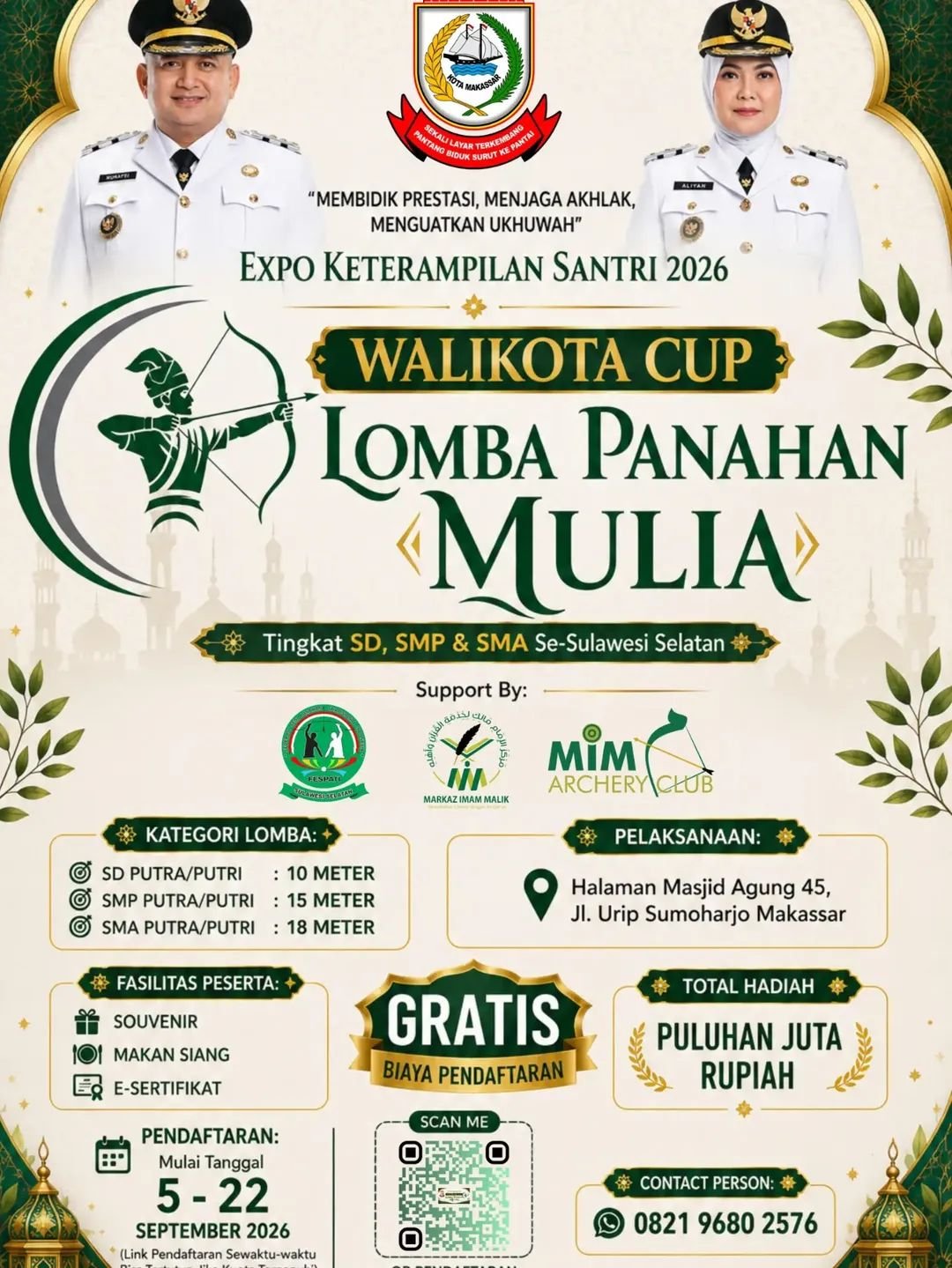 Perebutkan Total Hadiah Rp150 Juta, Rangkaian Santri Expo MULIA 2026 Siap Digelar di Makassar dan Maros