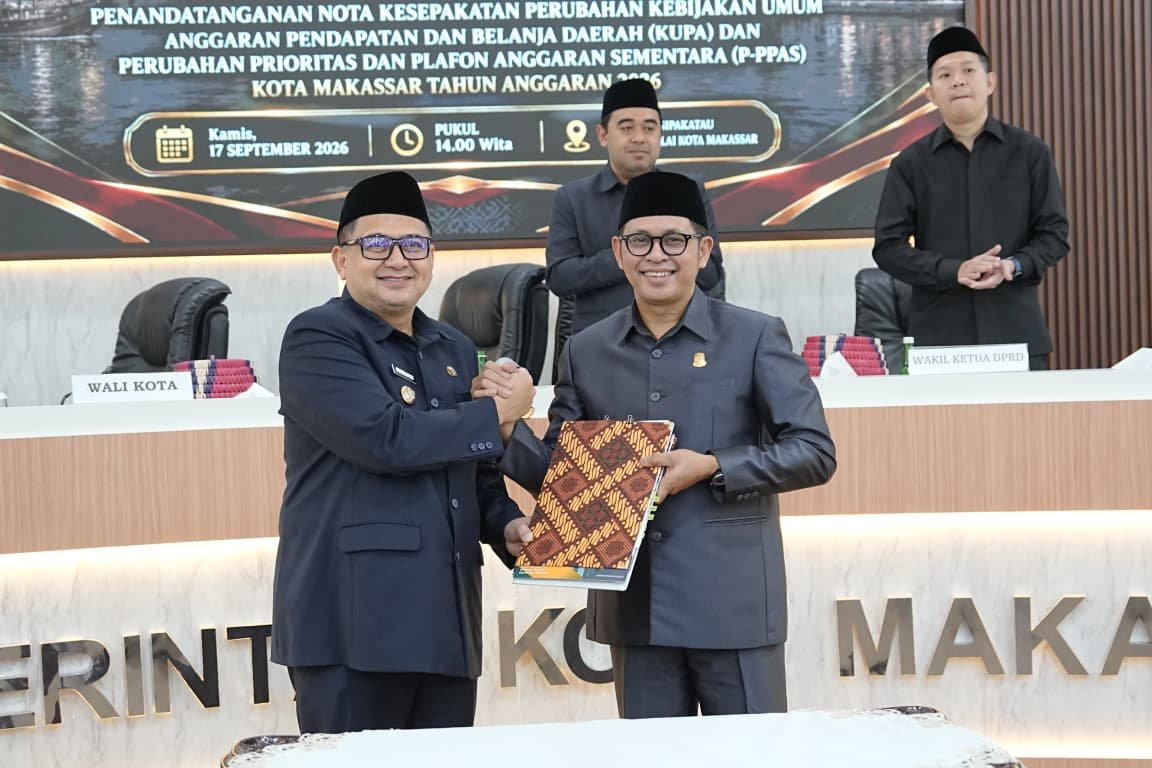 Pemkot-DPRD Makassar Sepakati KUPA-PPAS Perubahan 2026