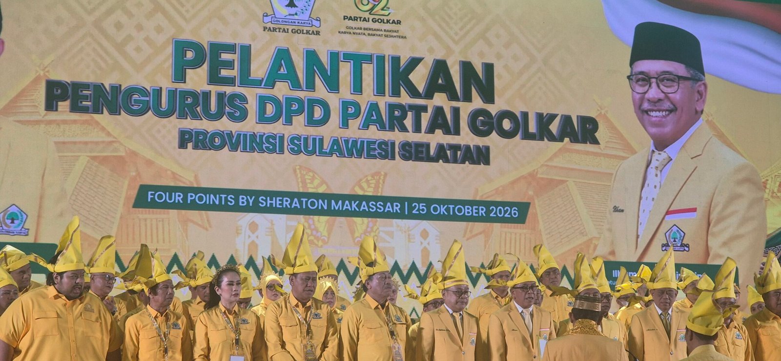 Resmi Dilantik, 197 Pengurus DPD I Golkar Sulsel Siap Tatap Pemilu 2029